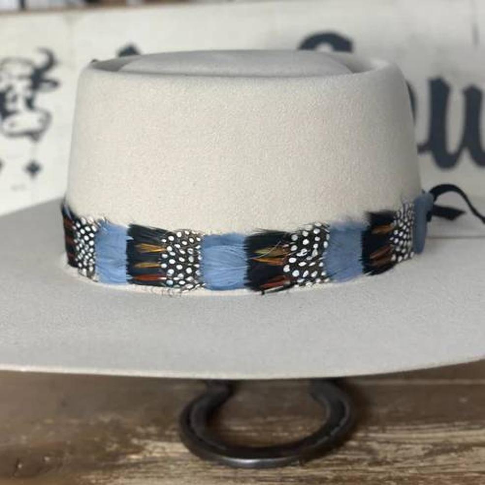 Willow Lane Hat Co Western Feather Grey Hat Band-FHB-01G