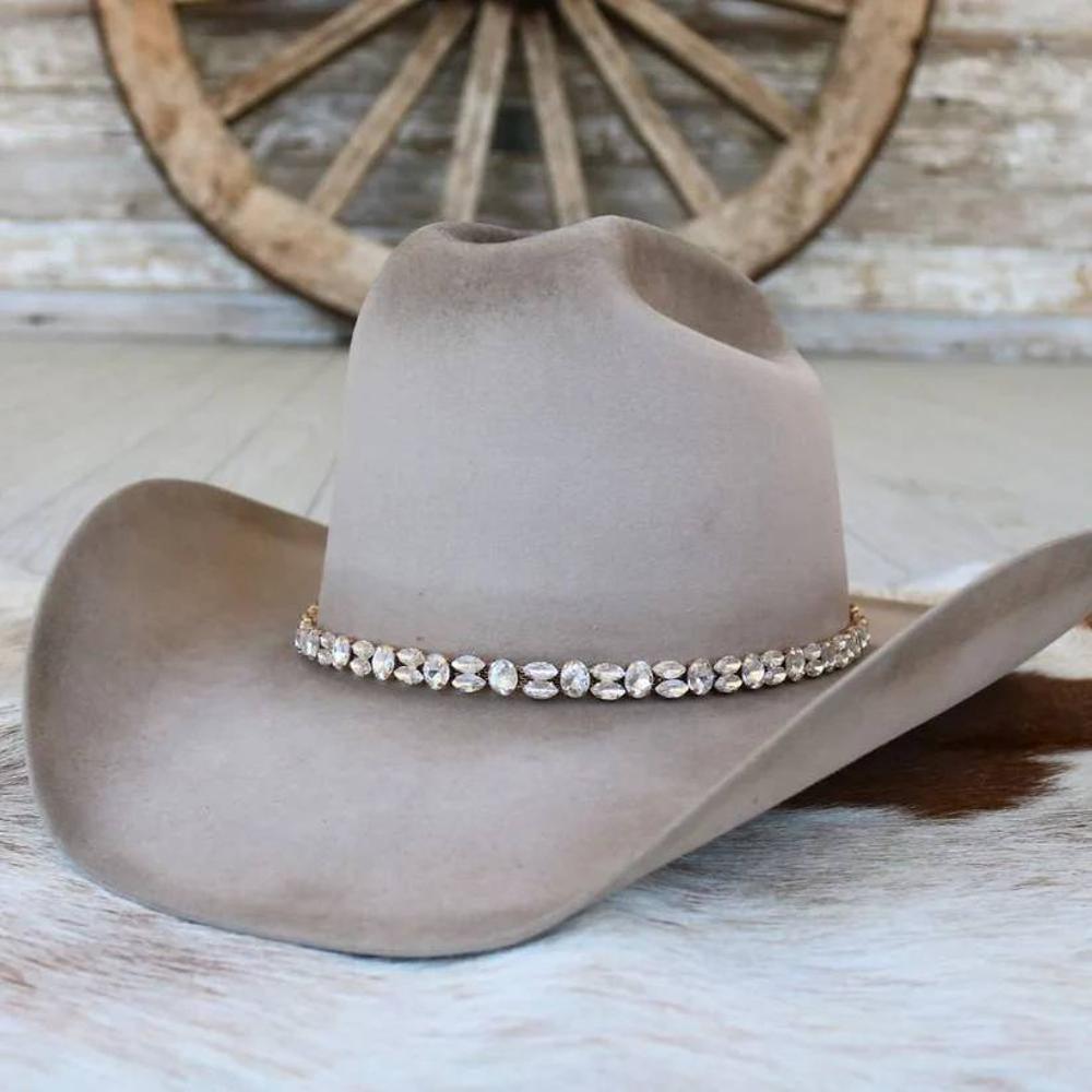 Willow Lane Hat Co Rose Gold Rhinestone Bling Hat Band - The Kate-WL-RHB01
