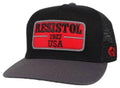 Hooey Resistol Black Red Patch-9724TBK