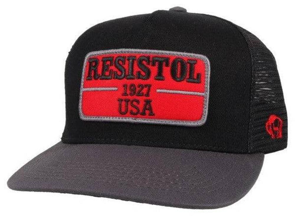 Hooey Resistol Black Red Patch-9724TBK