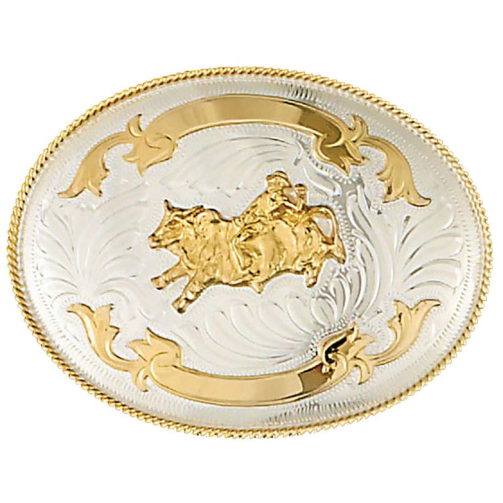 Western Express Inc Bull Rider Silver Buckle Ribbon Oversize-FR-837