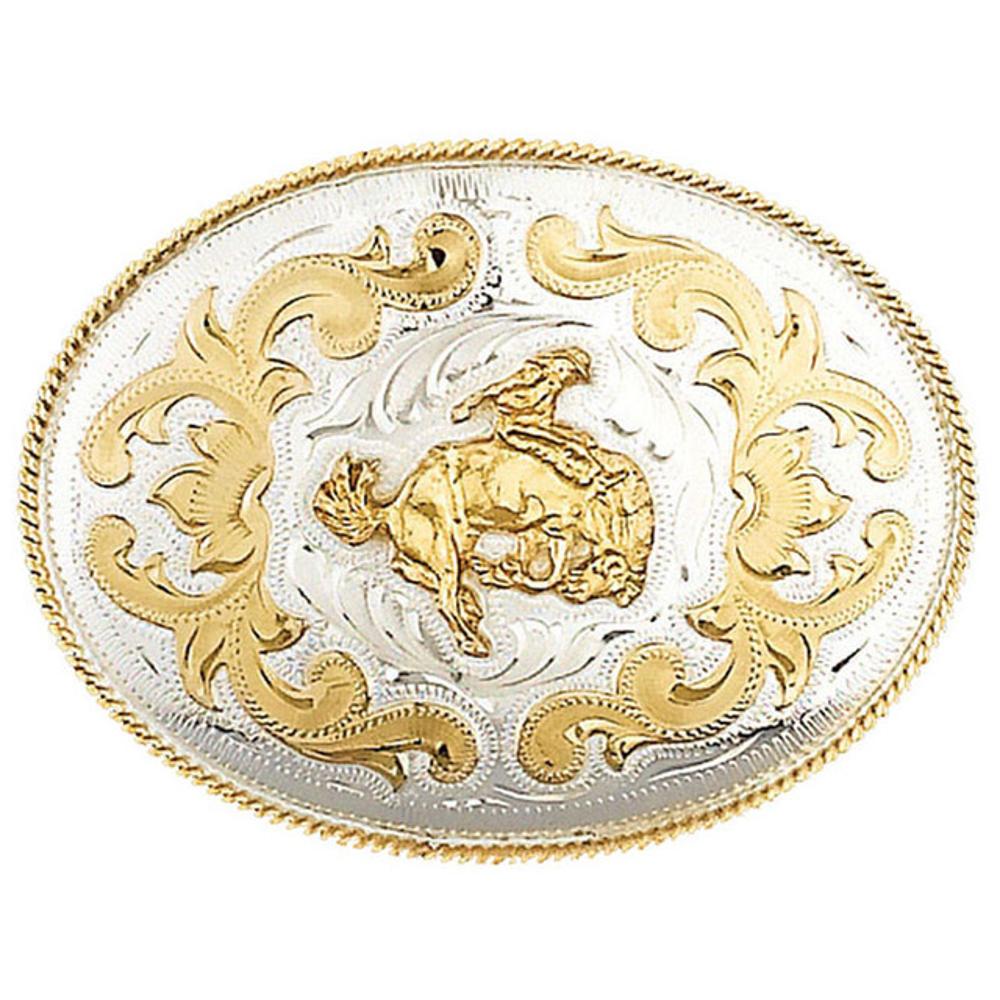 Western Express Inc Bronco Rider Silver Buckle Oversize-FR-876