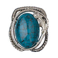 Western Fashions Scarf Slide Turquoise Stone