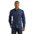 Wrangler Mens Fa23 Retro Prem Ls Bttn-mvrb32304n Navy-112330771