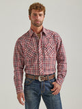 Wrangler Mens Ho23 Mens Retro Core Ls - Mv42305r Burgundy-112337456