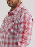 Wrangler Mens Sum24 Pbr Logo Ls Snap -pbr22401r Red-112346236