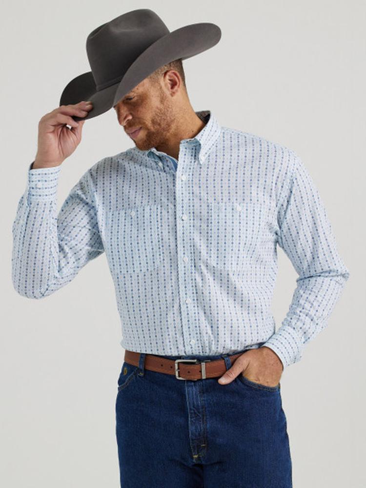 Wrangler Mens Sum24 George Strait Ls- Mgs22404b Blue-112346531
