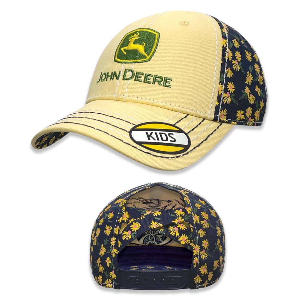 John Deere Fanatics Kids Flower Pony Tail Cap-03AP-03DK-JDR-G9K