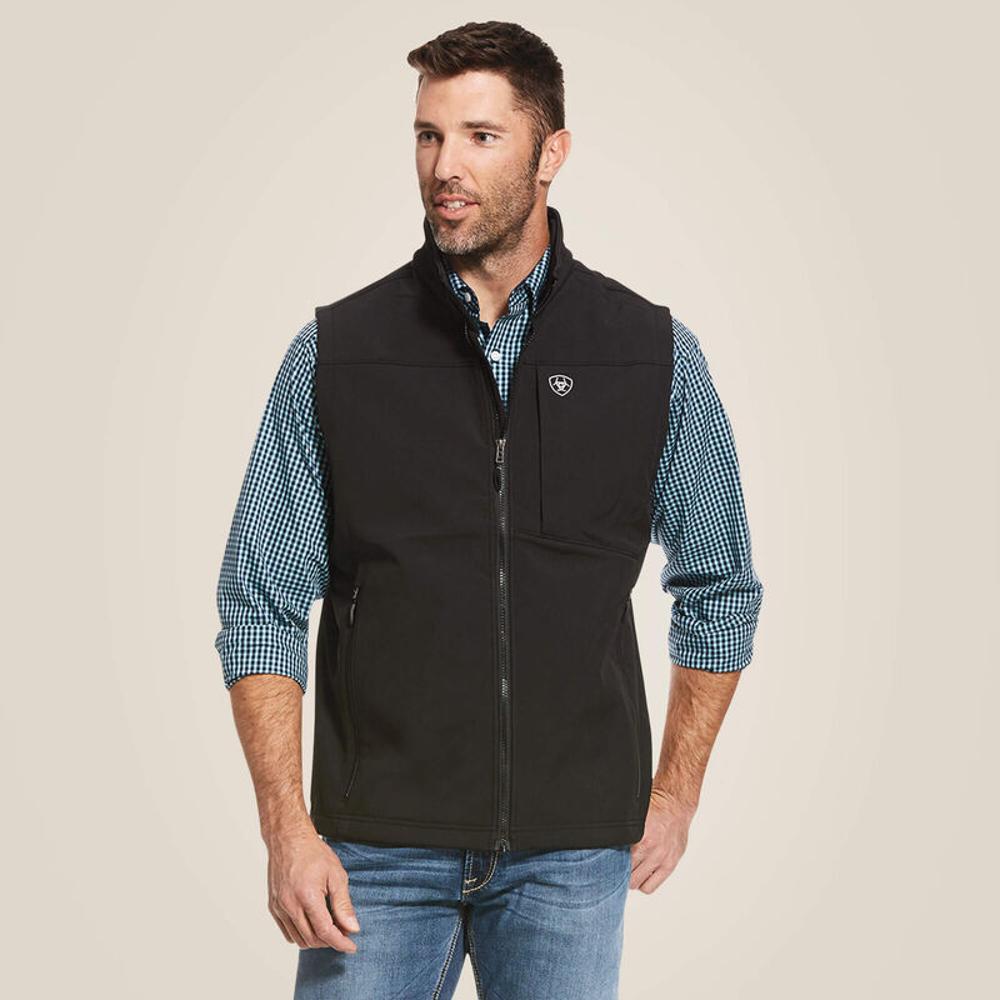 Ariat Mens Logo 2.0 Softshell Logo Vest Black-10028321