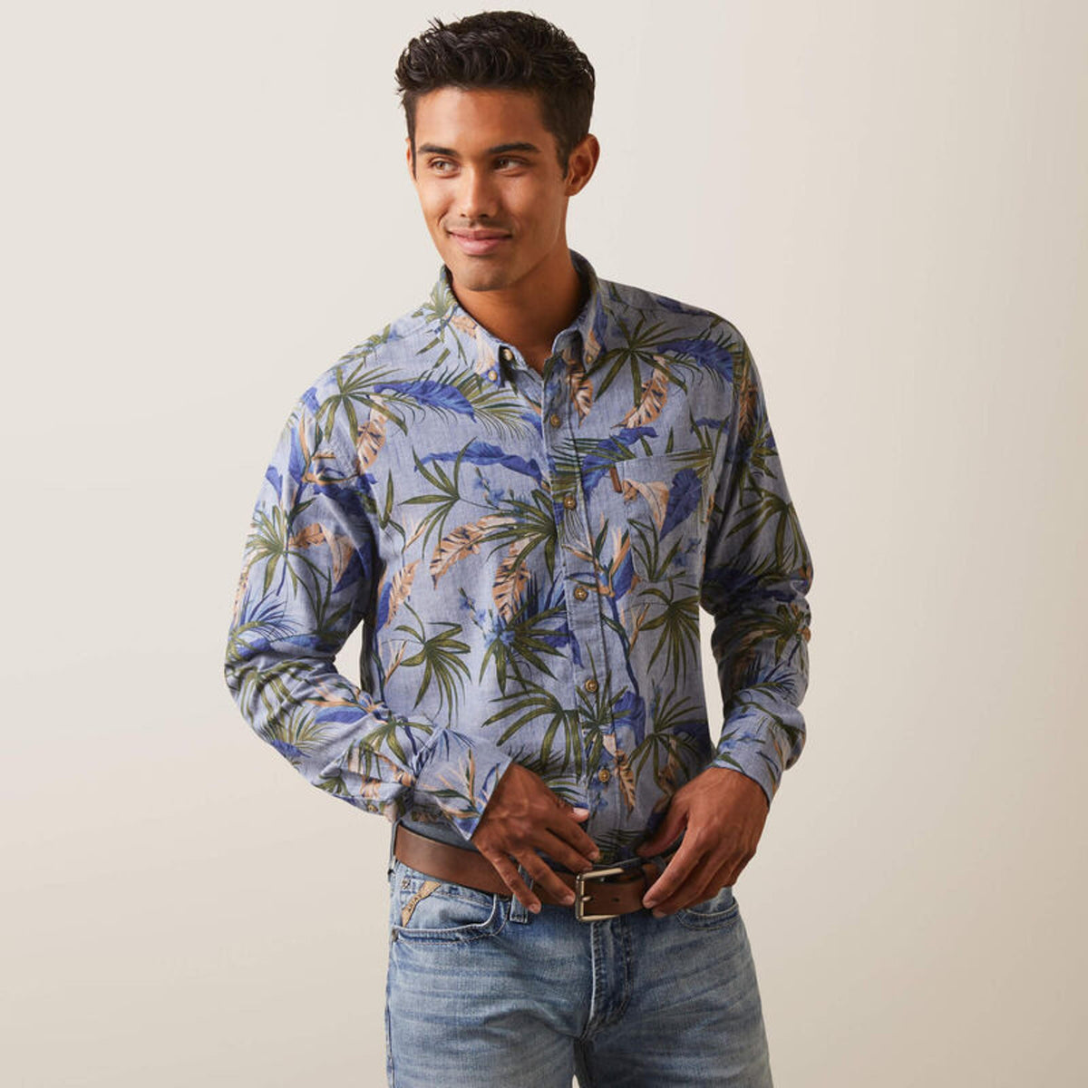 Ariat Mens Paradise Palm Long Sleeve Shirt-10043710