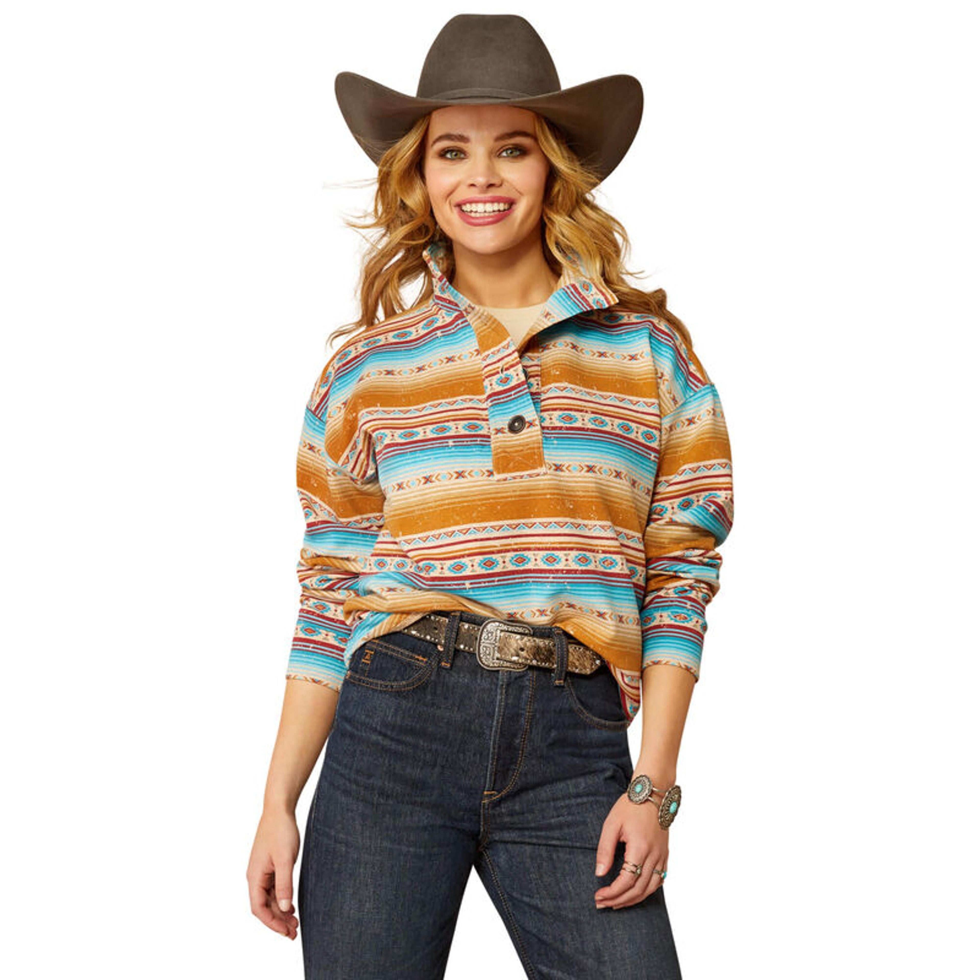 Ariat Womens Hometown Swtshrt Fallon Serape Print-10052416