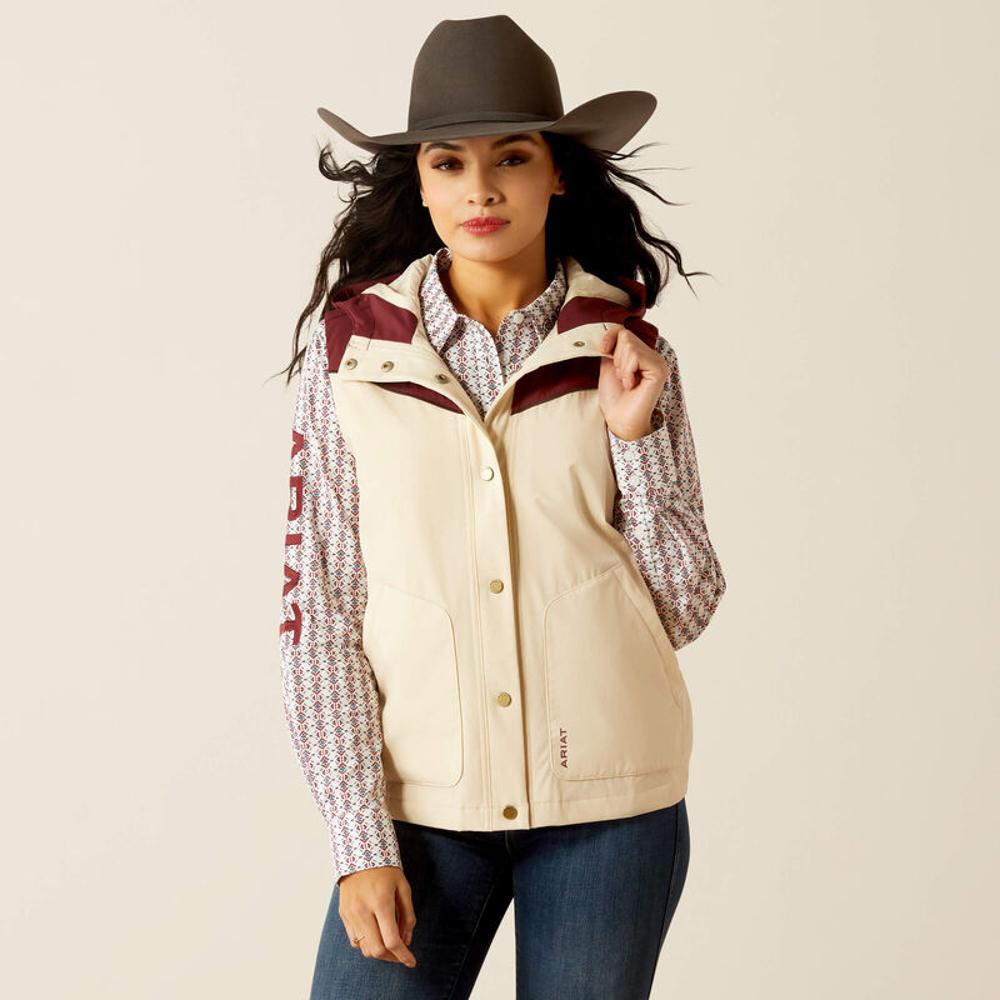 Ariat Womens Pioneer Strtchshll Vst Smr Sd/tny Pt-10052435