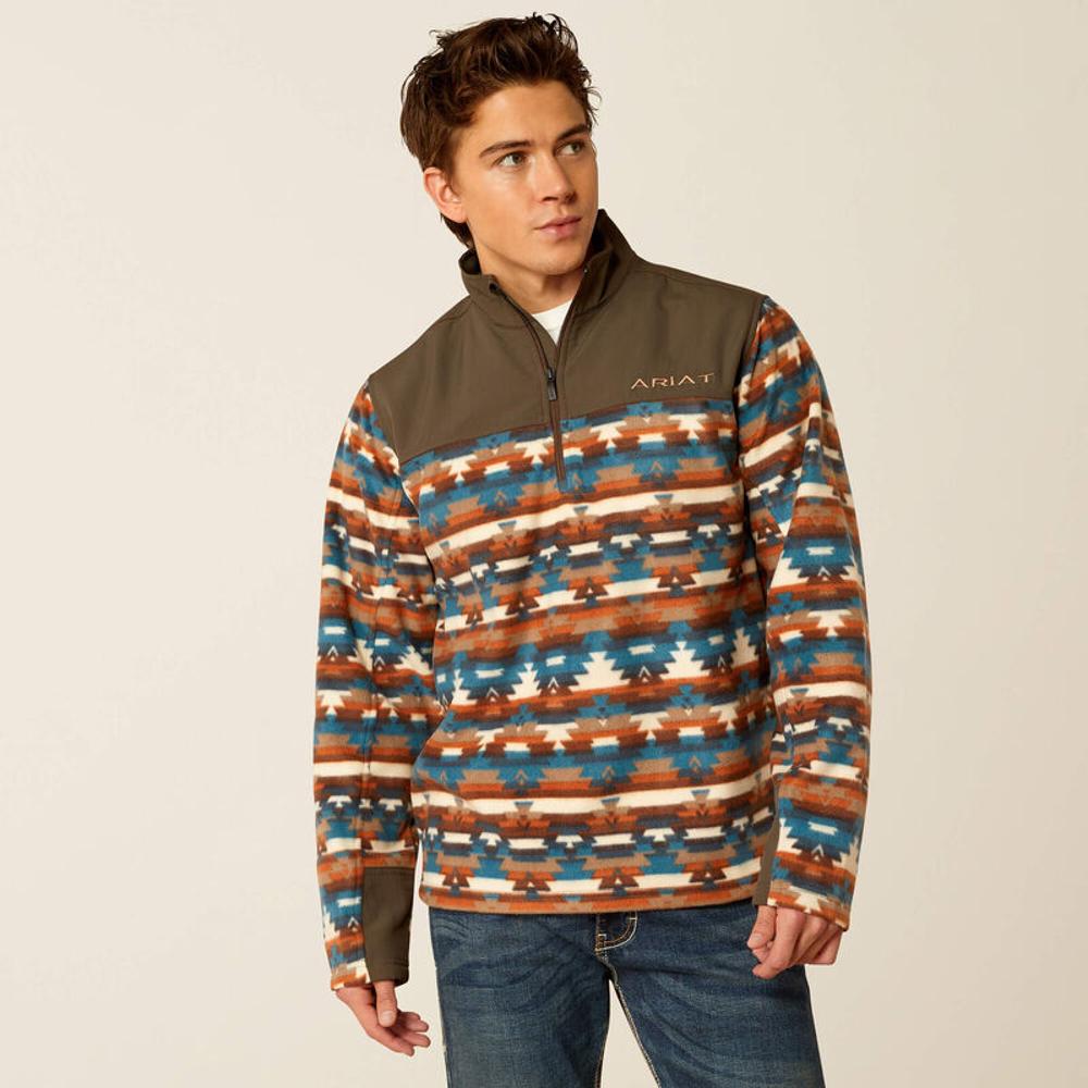 Ariat Mens Basis 2.0 1/4 Zp Swtshrt Trqs Srp-10052731
