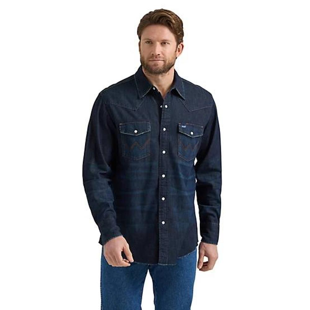 Wrangler Mens Vintage Ls Denim-112353263