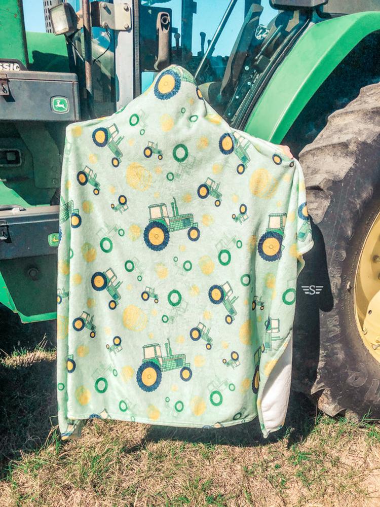 Flying S Company Green Tractos Blanket With Hood-1172-GR