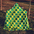 Flying S Green Check Tractor Blanket With Hood-1172-GRCKTR