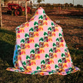 Flying S Pink Check Tractor Blanket With Hood-1172-PICKTR