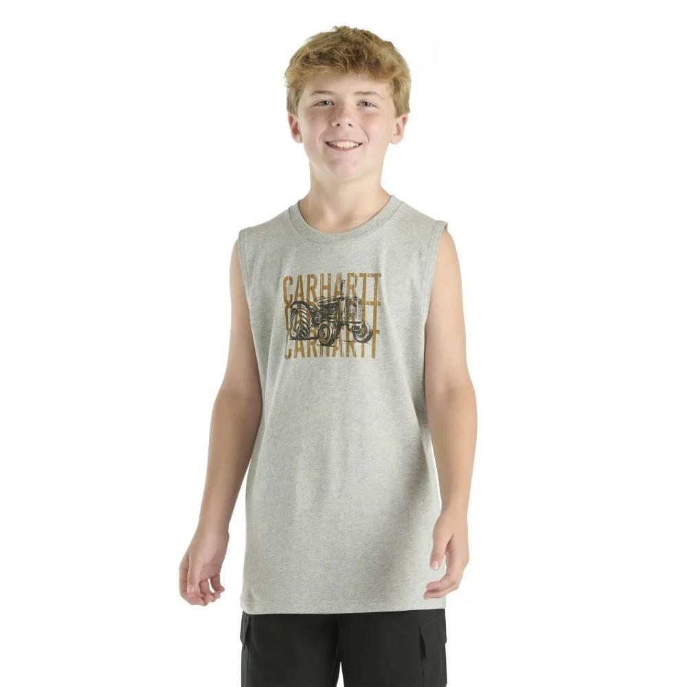 Carhartt Kids Sleeveless Graphic Tractor T-Shirt-CA6691-H01-T