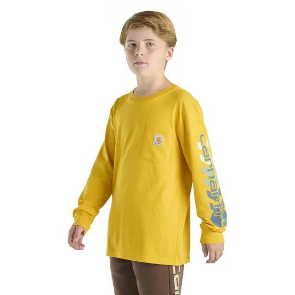 Carhartt Kids Long-Sleeve Graphic Pocket T-Shirt-CA6699-CY55-T