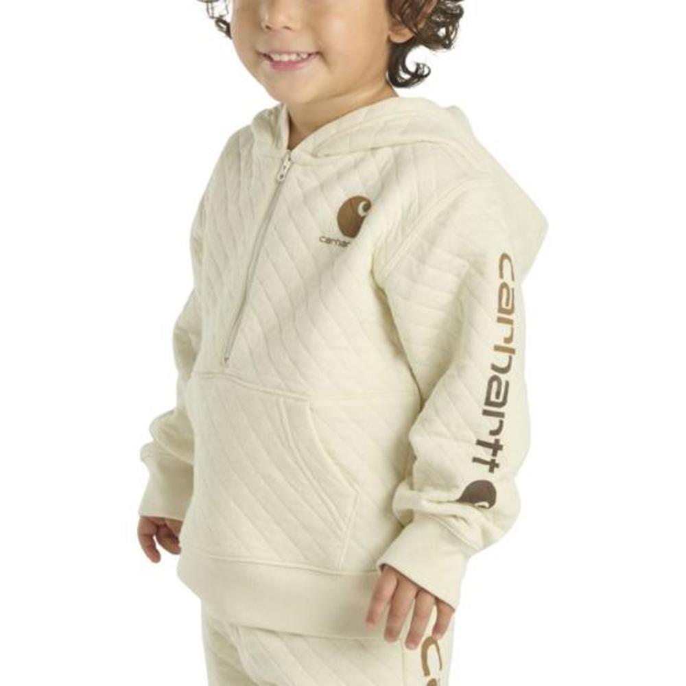 Carhartt Kids Long-Sleeve Quilted Jersey Half-Zip Sweatshirt-CA6702-CA35-T