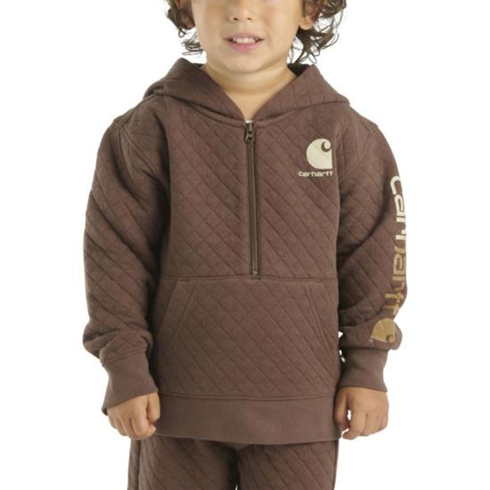 Carhartt Kids Long-Sleeve Quilted Jersey Half-Zip Sweatshirt-CA6702-CB57-T