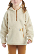 Carhartt Kids Long-Sleeve Fleece Hooded Half-Zip Sweatshirt-CA7058-T72-Y