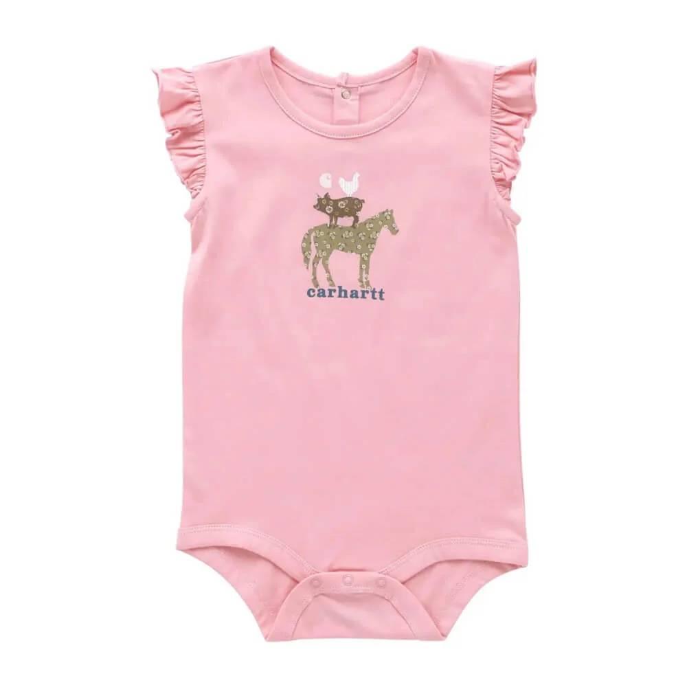 Carhartt Kids Short Sleeve Animal Stack Bodysuit-CA7098-P34-I