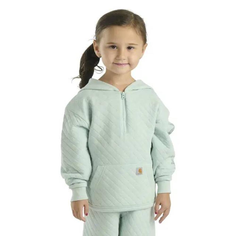 Carhartt Kids Long-Sleeve Quilted Jersey Half-Zip Sweatshirt-CA7106-G305-T