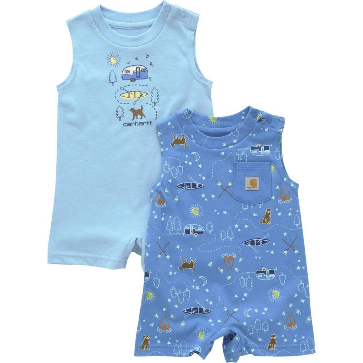Carhartt Kids Sleeveless 2pc Camping Romper Set-CG8963-HL6-I