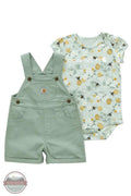 Carhartt Kids Short-Sleeve Bee Bodysuit And Canvas Shortall Set-CG9928-GH5-T