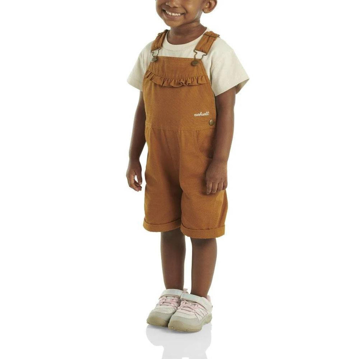 Carhartt Kids Canvas Ruffle Front Shortall-CM9748-CA35-T