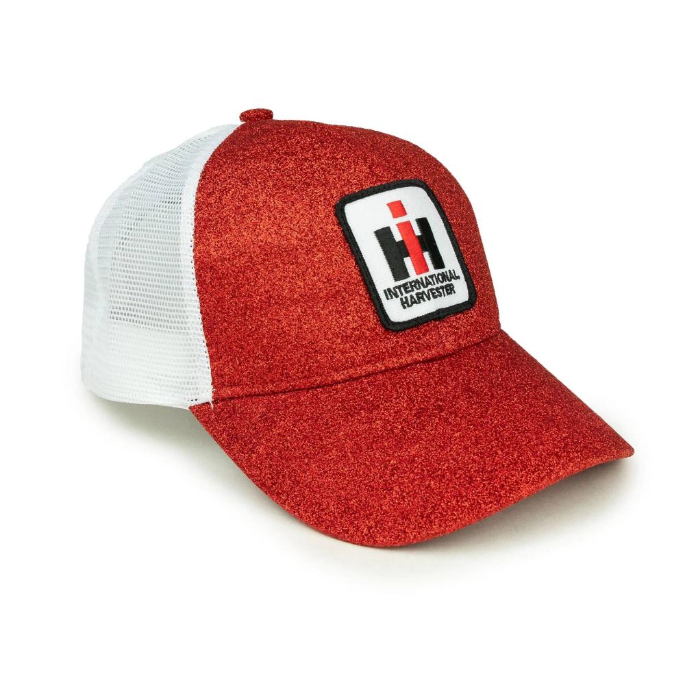 International Harvester IH International Harverter Logo Hat, Red Glitter