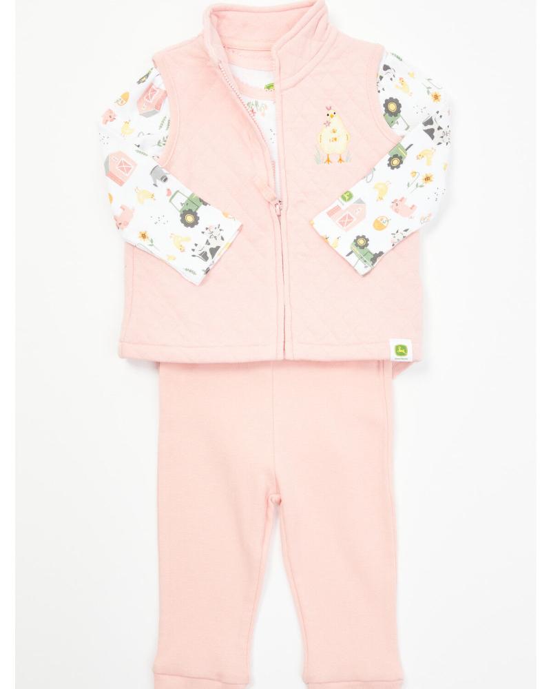 John Deere Jd Kids Baby Chick 3-Piece Set-J2S663PN