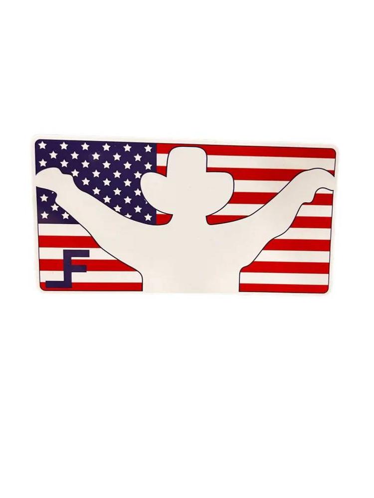 Lane Frost Cowboy Flag Sticker-LFBCFS