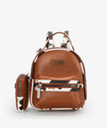 Montana West Wrangler Cow Trimmed Mini Backpack With Coin Pouch-WG102-8600BR
