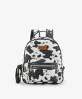 Montana West Wrangler Cow Print Backpack With Coin Pouch-WG102-8603BK