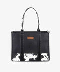 Montana West Wrangler Cow Print Mini Tote/Crossbody-WG102S-8120BK