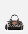Montana West Wrangler Genuine Hair-On Cowhide Barrel Bag/Crossbody-WG169-2025BK