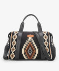 Montana West Wrangler Southwestern Print Duffle Bag-WG174-5110BK