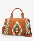Montana West Wrangler Southwestern Print Duffle Bag-WG174-5110BR