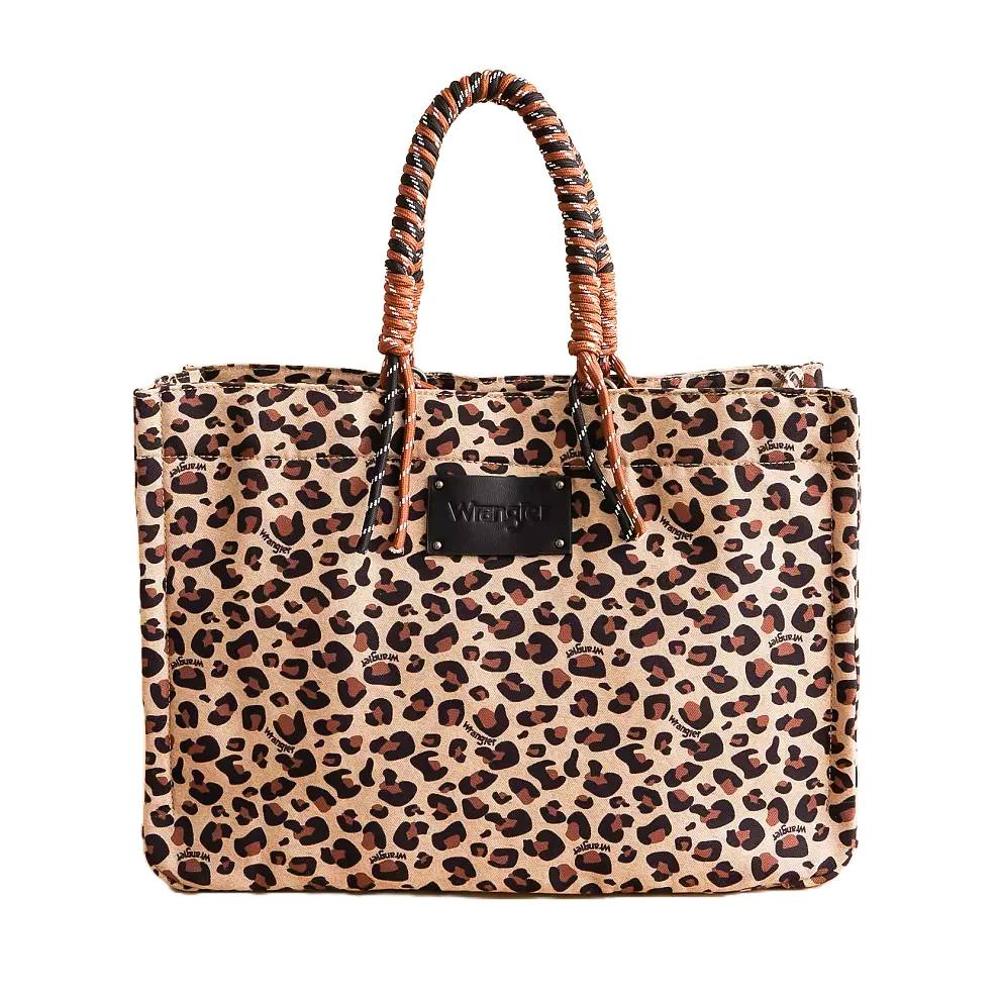 Montana West Wrangler Leopard Print Oversized Tote Bag-WG284-8119BR