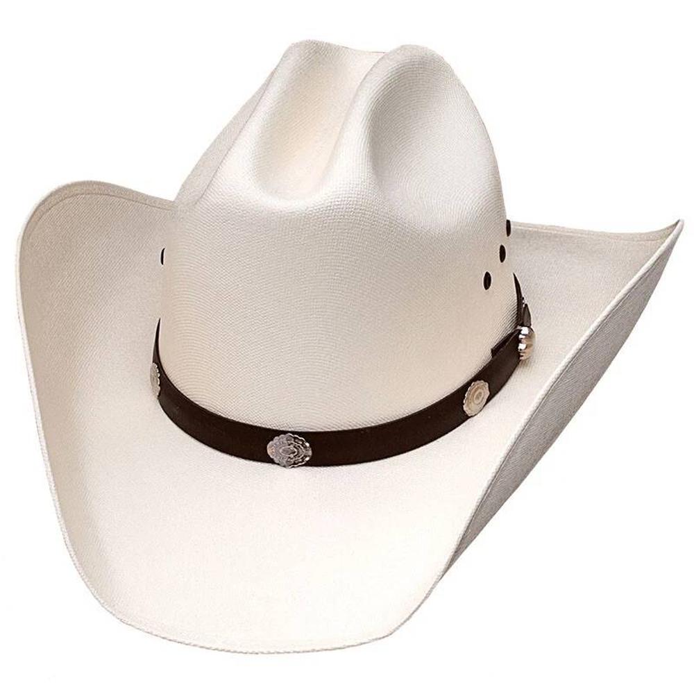 Western Express Inc Natural Straw Cattleman Silver Concho-CA-4E-ADULT