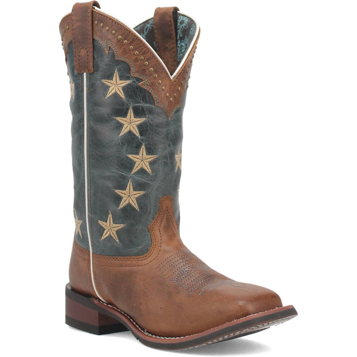 Laredo Womens Early Star Brown Square Toe Boots Western-5897