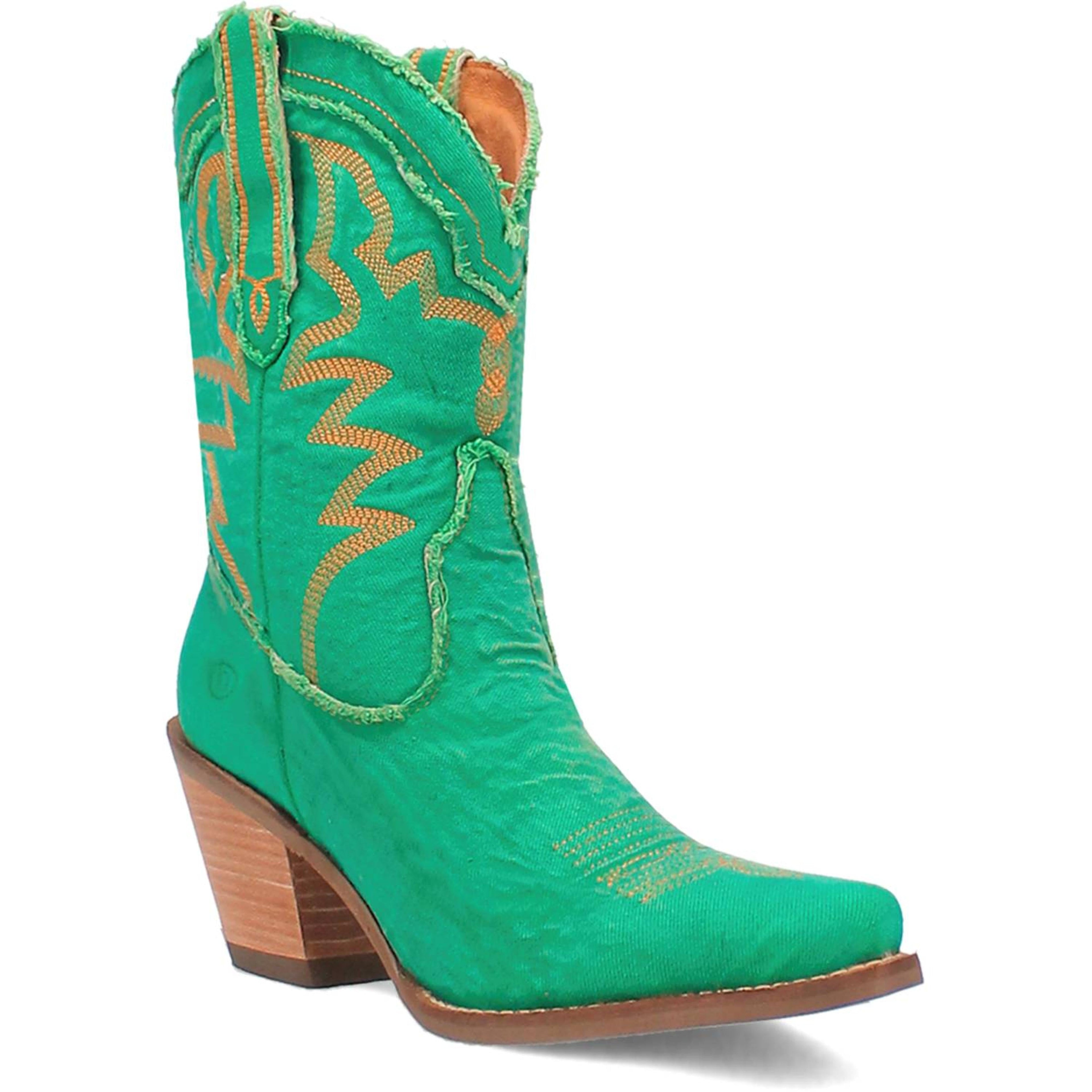 Dingo Womens YAll Need Dolly Denim Boot Green Western-DI950-GN