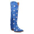 Dingo Womens Super Star Suede 17 Boot Blue Western-DI2177-BL