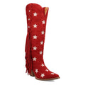 Dingo Womens Super Star Suede 17 Boot Red Western-DI2177-RD