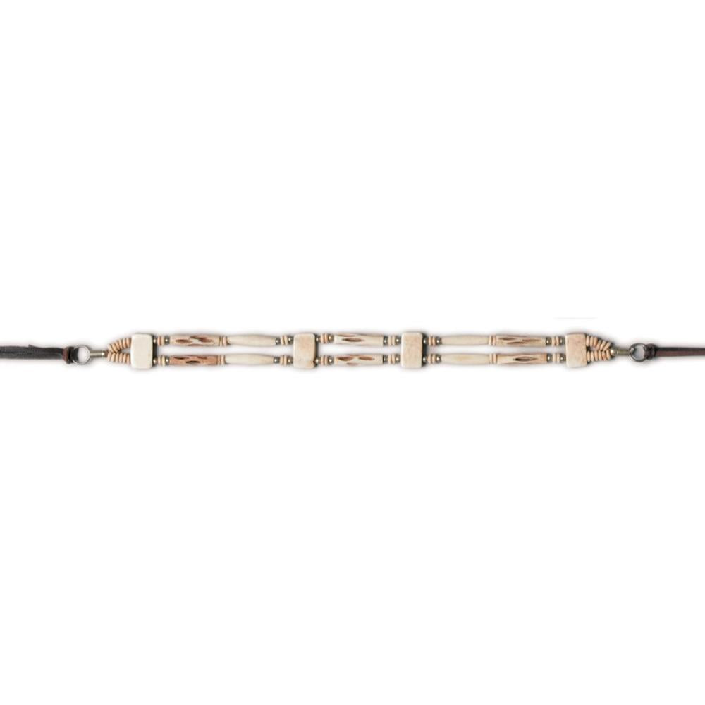Western Express Bone Hatband Brown-CN-020