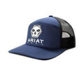 M&F Western Ariat Mens Cap Snap Back Hexagon Bolt Skull Navy
