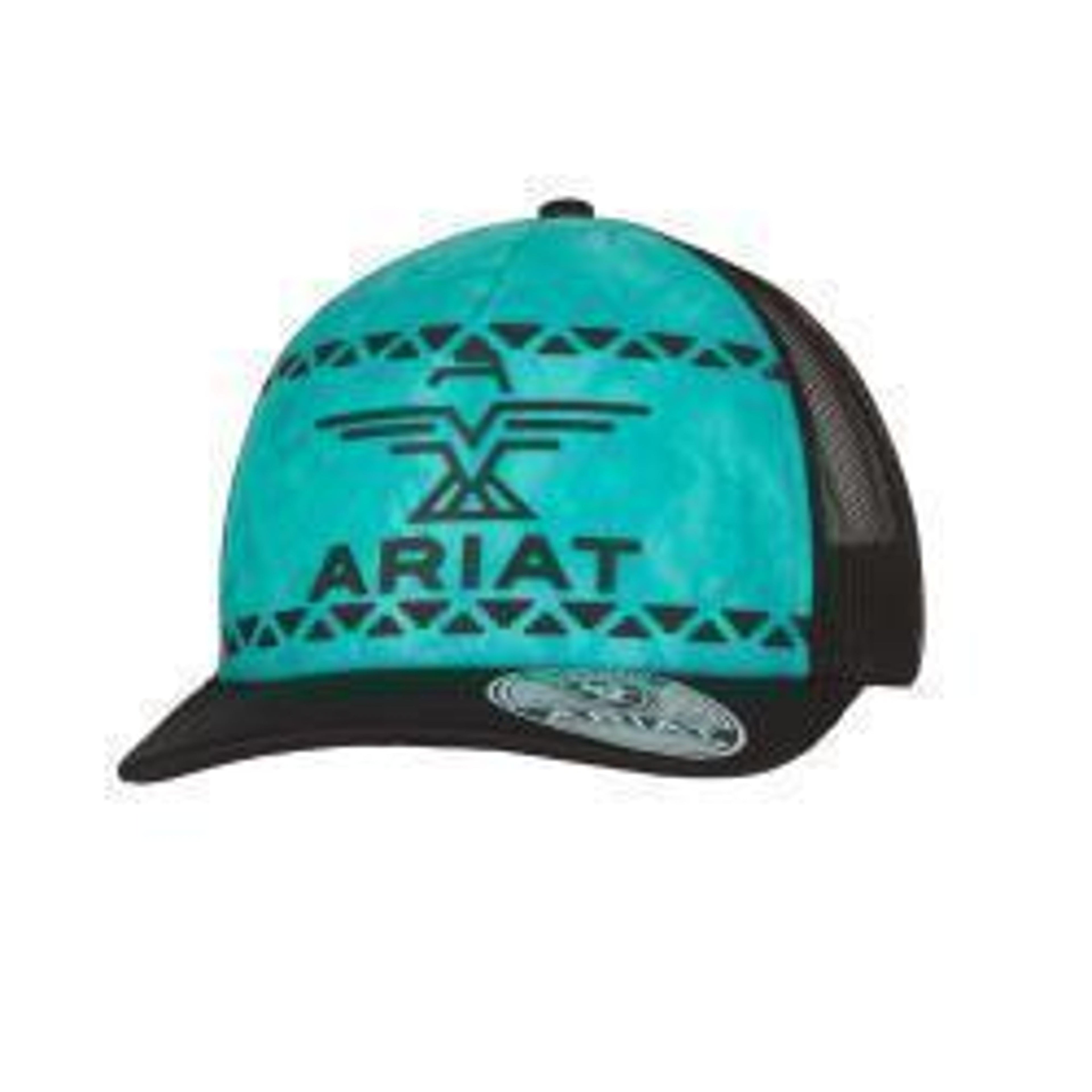M and F Western Ariat Ladies Trucker Cap Thunderbird Turquoise - Unise