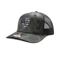 M&F Western Ariat Mens Cap Snap Back Embroidered Shield Camo Black Grey
